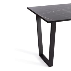 Стол COSTA ЛДСП/HPL/металл, 120 х 80 х 75 см, Гранит темный/черный