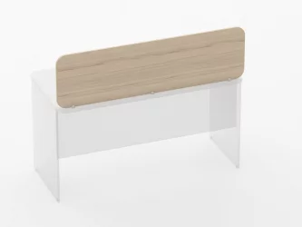 Экран разделительный прямой Glassy 5.14.14 Дуб молочный