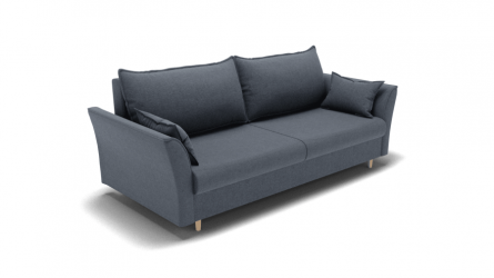 Диван Барселона-1 пружинный блок змейка (ЗР) Цвет фасада: Серый; Тип: Прямой; Материал фасада: Металл/Велюр