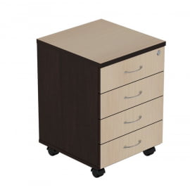 Тумба подкатная с замком Р.Т-4 ЗЦ Венге