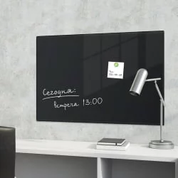 Доска магнитно-маркерная стеклянная BRAUBERG 40х60 см Черная