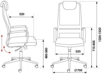 Кресло руководителя Бюрократ KB-9N/DB/TW-10N Синий TW-05N TW-10N