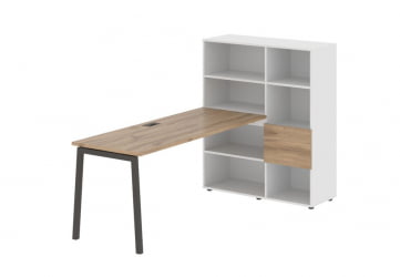 Рабочая станция ЕДИС ЕЛРСТ 1117 Дуб Денвер светлый Мокко Белый / EDIS ELRST