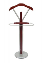 Вешалка костюмная CH-4089 дерево/хромированный металл, 48*32*110см, цвет Вишня