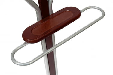 Вешалка костюмная CH-4089 дерево/хромированный металл, 48*28*108 см, cherry (вишня)