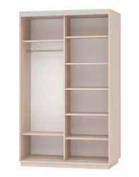 Шкаф-купе двухдверный Экспресс Дуо 1400х2200h Сакура/Белый снег