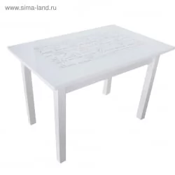 Стол обеденный Прямоуг. ажур ноги Мажор Р-15 белая ЛДСП белый