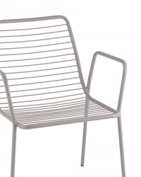 Стул Дели с подлокотниками металл серый