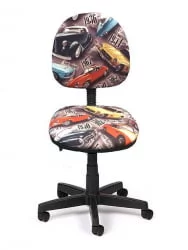 Детское компьютерное кресло LB-C04 [Машинки (синий)]