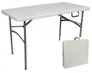 Стол складной чемодан пластиковый Кейт 120, стальной каркас, полиэтилен высокой плотности (HDPE)