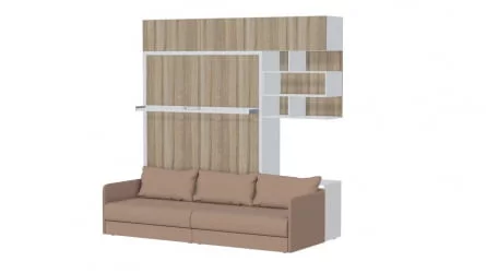 Диван Лайт К 1600 с полкой Белый Дуб Сонома Либерти 5