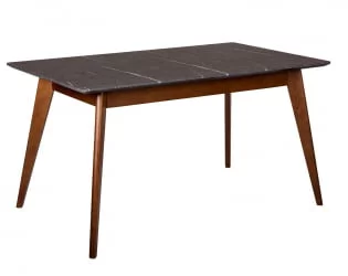 Стол раскладной Лунд 120-160 ОРЕХ-Мрамор Графит