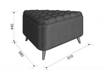 Пуф Трио 2 PM-002.2 капучино (велюр)