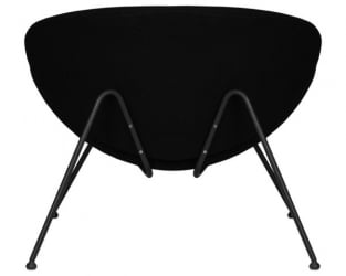 Кресло дизайнерское DOBRIN EMILY (черный ткань AF9, черное основание) 2 шт