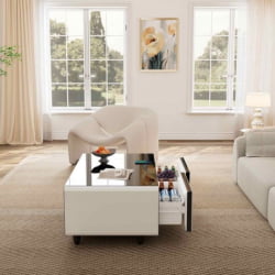 Умный кофейный столик с холодильником EUREKA TB135, White+Black