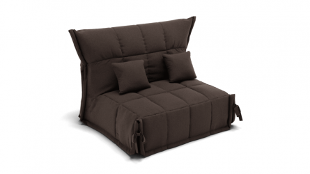 Диван Джаз 1200 (ЗР) Цвет фасада: Коричневый; Тип: Прямой; Материал фасада: Металл/Велюр