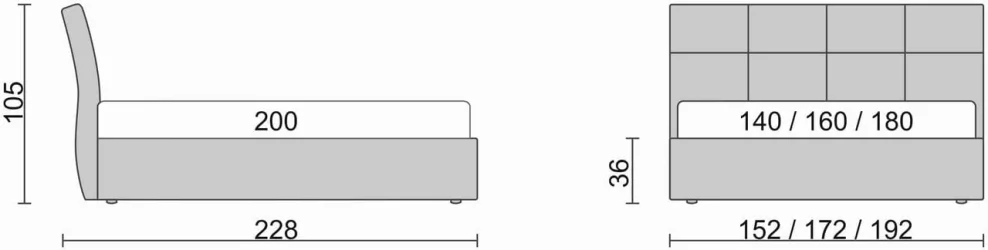 Кровать Visconti Белый\Красный