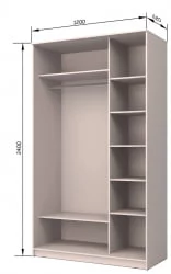 Шкаф-купе Хит-24-12-77 Орхидея Белая шагрень