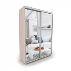 Гардеробный шкаф-купе Акцент-Сим З 1600х600  Ясень шимо светлый