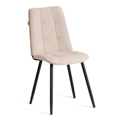 Металлический стул Asti велюр, молочный/черный, (Porsche 2)