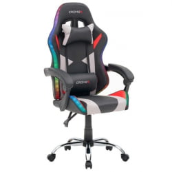 Кресло компьютерное CРОМЕКС (КРОМЕКС) Куантум ГМ-155 РГБ экокожа черное/красное/серое / CROMEX Quantum GM-155 RGB