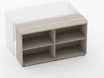 Тумба приставная к столу Glassy 3.18.103 Дуб сантана светлый