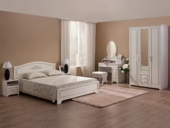 Кровать 1600 комфорт Белла модуль 07 белый/джелато софт