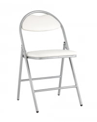 Складной стул Hagen chrome экокожа Белый