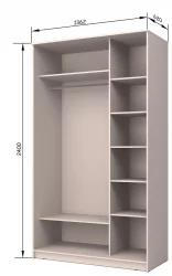 Шкаф-купе Хит-24-14-77 Лондон Ясень шимо светлый