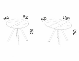 Обеденный стол Орфей 51 (01) Мрамор белый-Серый