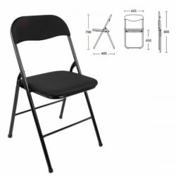 Стул складной для дома и офиса BRABIX Golf CF-007 ткань Черный