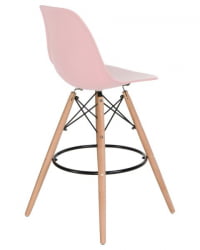 Стул барный DOBRIN DSW BAR (ножки светлый бук, цвет сиденья светло-розовый (PK-02)) 2 шт