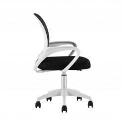 Кресло офисное ТопЧаирс Симпле СН черный пластик белый / TopChairs Simple SN