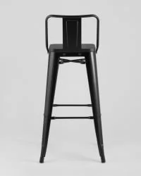 Стул барный Tolix Wood 75.5  со спинкой Черный
