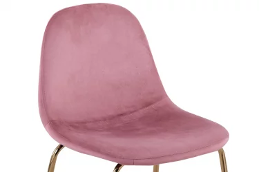Стул барный Валенсия Пыльно-розовый с золотыми ножками