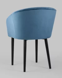 Стул с подлокотниками Нейтон велюр Пыльно-синий