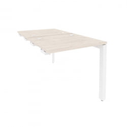 Стол-приставка двойной на П-образном м/к к опорным элем. ОНИКС О.МП-Д.СПР-0.7 Денвер Светлый/Белый / ONIX O.MP-D.SPR-0.7