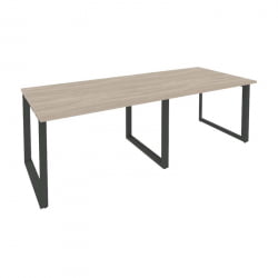 Стол переговорный (2 столешницы) ОНИКС О.МО-ПРГ-2.2 Дуб Аттик/Антрацит / ONIX O.MO-PRG-2.2