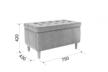 Пуф Чарли 2 PM-004.2 галька (велюр)