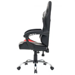 Кресло компьютерное CРОМЕКС (КРОМЕКС) Куантум ГМ-155 РГБ экокожа черное/красное/серое / CROMEX Quantum GM-155 RGB