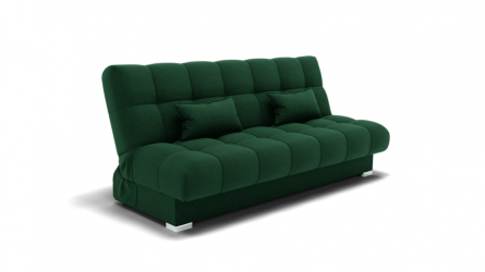 Диван Фиеста-1 (ЗР) Тип: Прямой; Материал фасада: Металл/Велюр; Цвет: Зеленый