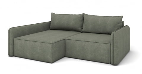 Диван угловой Лофт левый ткань Jasper viridian (1760*2320*810) Серо-зеленый, 2117898/50635/8