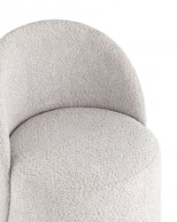 Пуф Loreen вращающийся букле Светло-серый