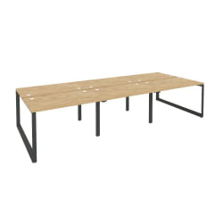 Рабочая станция на О-образном м/к ОНИКС О.МО-Д.РС-6.2.7 Тиквуд Светлый/Антрацит / ONIX O.MO-D.RS-6.2.7