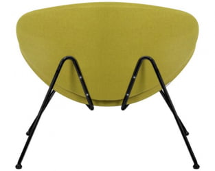 Кресло дизайнерское DOBRIN EMILY (светло-зеленая ткань AF3, черное основание) 2 шт