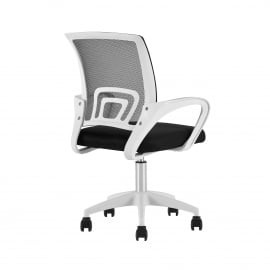 Кресло офисное ТопЧаирс Симпле СН черный пластик белый / TopChairs Simple SN