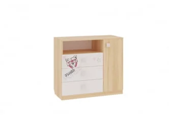 Комод Энерджи MDE-06 Дуб сонома Белый