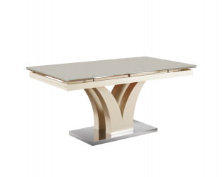 Стол обеденный Верона раскладной 160-220*90 глянцевый Бежевый
