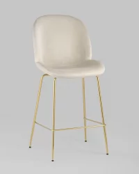 Стул полубарный Беетле со спинкой голд Бежевый / Beetle gold