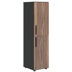 Шкаф-колонка с 2 глухими малыми дверьми (правый) VELION VENEER VRMCS 40.4 R Американский орех Яшма черная